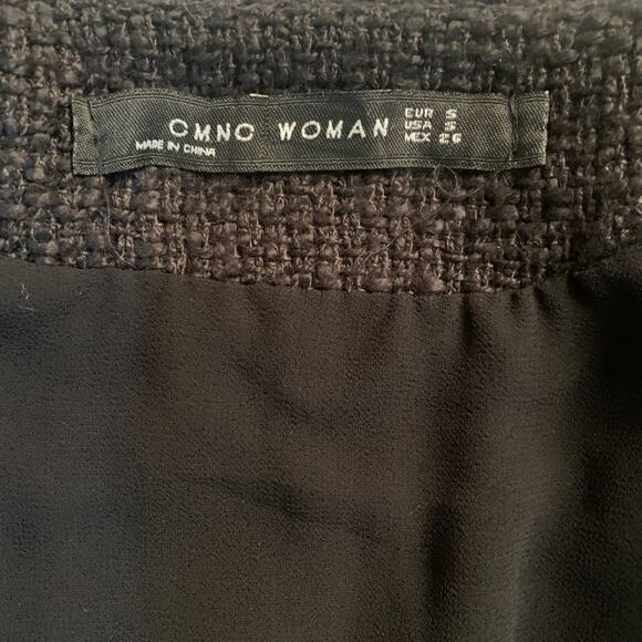 CMNC WOMAN BLACK OPEN FRONT SWEATER JACKET/BLAZER WITH ZIPPERS SIZE SMALL - Picture 3 of 6